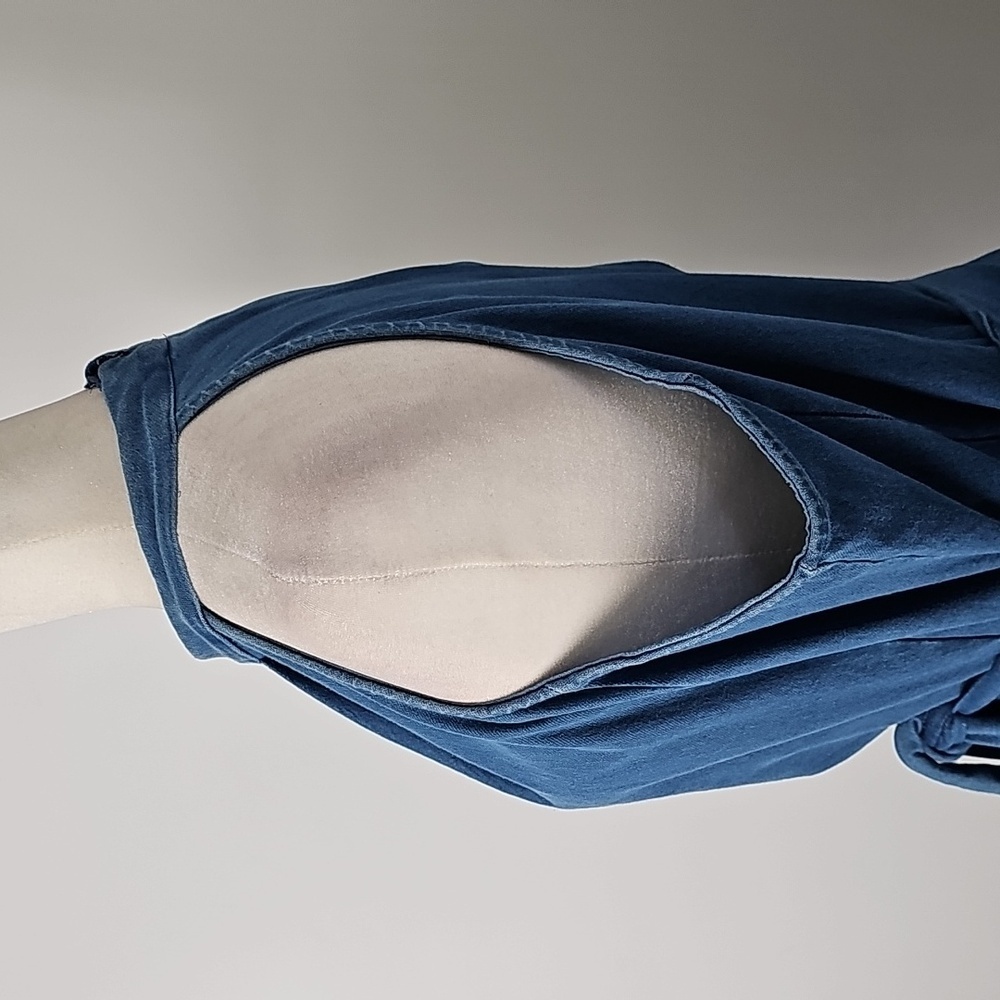 Ashley Stewart Fit & Flare Dress Blue Denim wFront Pockets & Detached Belt Sz:20 - Picture 9 of 13